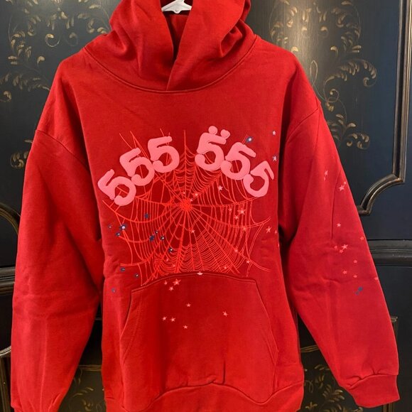 $342 Sp5der Young Thug Worldwide Angel Number 555 Hoodie UnisexRedXL